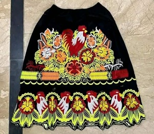 Fast shipping easy to wear Sale Breathable and Soft Polynesian Floral Long <b>Skirts</b> for Women Embroidered <b>Elastic</b> <b>Waist</b> Design - Product Image 1