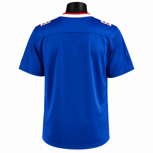 Maillot de football américain personnalisé pour homme, respirant, en mesh, à manches courtes, uniforme d'équipe, col en V, entraînement, nom d'équipe personnalisé, maillot de sport - Product Image 4