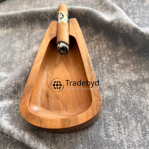 Tradebyd ที่เขี่ยบุหรี่ทำด้วยมือไม้ธรรมชาติแบบชนบทสำหรับกลางแจ้งลานบาร์คาเฟ่สำนักงานสูบบุหรี่ - Product Image 2