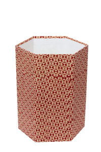 Corbeille à déchets en tissu faite à la main, imprimée au bloc, pour chambre et salon. - Product Image 3