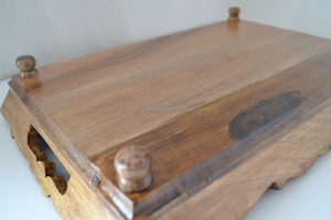 Plateau de service de petit déjeuner en bois d'acacia rectangulaire de luxe de haute qualité pour hôtel restaurant maison avec la meilleure qualité en gros - Product Image 6