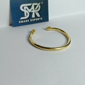 Brazalete Abierto Tradicional de Cobre Pulido, Ajustable, Hecho a Mano, Ligero, Joyería Minimalista Unisex al por Mayor - Product Image 4