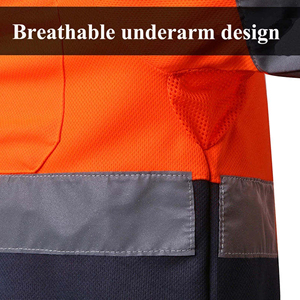 Polo de sécurité haute visibilité réfléchissant pour homme, manches longues, vêtements de sécurité unisexes - Product Image 4