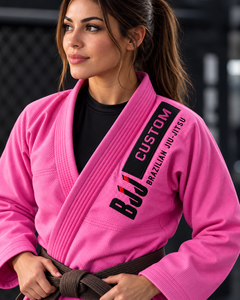 Women <b>Pink</b> BJJ Gi <b>Kimono</b> 100% Cotton Regular Fit Durable Brazilian Jiu Jitsu Gi Adult Martial Arts Wears training uniform - Product Image 1