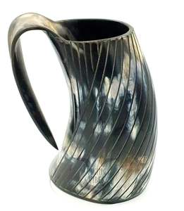 Taza de Cuerno de Búfalo de Diseño Admirable, Taza de Cuerno de Alta Calidad, Regalo de Navidad, Vasos de Cuerno Vikingos, Jarras - Product Image 3