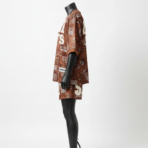 Conjunto de Pantalones Cortos de Malla para Mujer, Premium, 165 GSM, Suave, Secado Rápido, Poliéster, Malla Marrón, Logotipo Gráfico Sublimado - Product Image 3