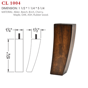 Premium Solid Wood Curved Furniture Feet Customizable <b>Replacement</b> Slanted Wooden Sofa <b>Legs</b> For Modern Couch And <b>Chair</b> - Product Image 5