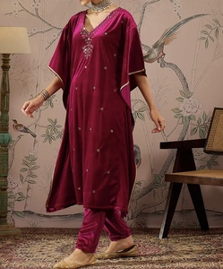 Custom Design Kaftan Kurta For Women Western Party Wear Kaftan Batwing Sleeves Loose Fit Kaftan Party Festival Wear Kaftan - Product Image 1
