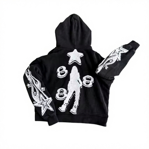 Sweat à capuche pour homme, design respirant, logo personnalisé, personnalisation vierge, impression numérique, 100% coton molletonné, coupe oversize - Product Image 6