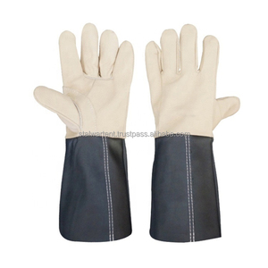 Gants de soudage en cuir personnalisables, résistants à la chaleur et au feu, antidérapants, 4 couches, pour soudeur TIG, four, grill, barbecue, manipulation des animaux - Product Image 1