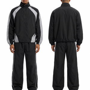 Ensemble de survêtement en nylon à séchage rapide pour hommes, vêtements d'entraînement quotidiens, survêtement professionnel en nylon pour hommes, vêtements de sport personnalisés, ensemble moderne en nylon - Product Image 6