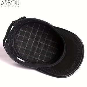 Classic Vintage Fashion Wear Durable Lightweight Comfortable New Trendy High Quality Cowhide Leather <b>Flat</b> <b>Cap</b> For Wholesale Rate - Product Image 4