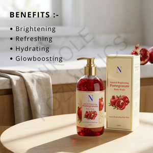 Nikole Kozmetics Naturale Gel de Ducha Corporal Iluminador con Granada y Aloe Vera, Extractos Ricos en Vitaminas, Hidratante y Suave para Uso Diario - Product Image 3
