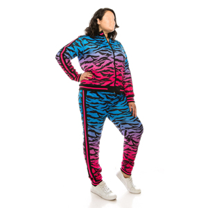 Women's Eco-Friendly Reversible Plus Size Drawstring Printed Jogging <b>Tracksuit</b> Set Casual Hoodie Sweatpants Custom Logo Bulk - Product Image 6