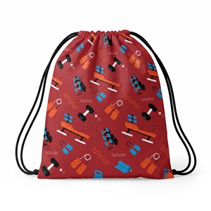 Sacs de sport unisexes en tissu non tissé solide avec cordon de serrage, de haute qualité, sublimation, double boucle, sac de sport à cordon de serrage - Product Image 6