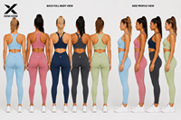 Leggings Deportivos X Sports City para Mujer, Cintura en V, Transpirables, Yoga, Control de Abdomen, Largos, Sólidos, Impermeables, Elásticos en Cuatro Direcciones