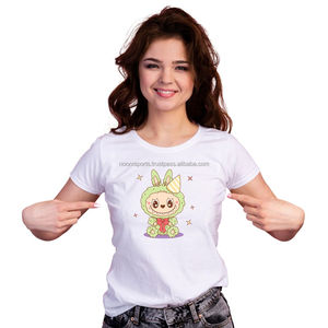Labubu เสื้อยืดครอปสำหรับผู้ชายและผู้หญิงเสื้อยืดแนวสตรีทเสื้อยืดใส่ได้ทั้งชายและหญิงผลิตจากวัสดุคุณภาพสูง - Product Image 6