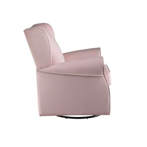 เก้าอี้หมุนสีชมพูพร้อมเบาะผ้าสำหรับห้องนั่งเล่น - Product Image 4