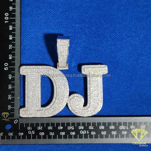 Pendentif personnalisé « SHYNE » serti de diamants de laboratoire, collier hip-hop plaqué or, bijoux de luxe pour homme - Product Image 4