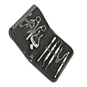Juego de 9 instrumentos dentales para conejos y roedores, herramientas dentales veterinarias, kit de acero inoxidable con estuche negro. - Product Image 2