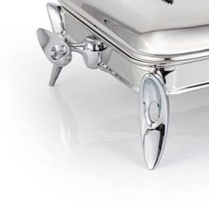 Wholesale Luxury Twin Compartment Stainless Steel Chafing Dish Double <b>Pan</b> Buffet Food Warmer Catering Serving Station Gold Accen - Product Image 5
