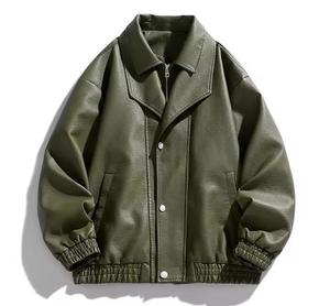 Chaqueta de cuero para otoño e invierno, cómoda, cálida y transpirable, para hombre, deportiva, para fitness, correr, informal, elegante. - Product Image 3