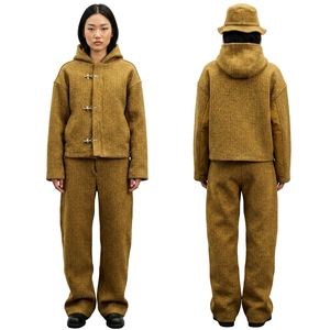 Survêtement à capuche pour homme, coupe ample, couleur unie, avec poches latérales, épais, idéal pour l'hiver - Product Image 4
