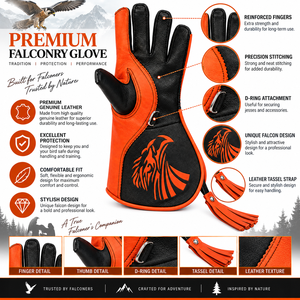 Falconry Double Layer PU Plain Sports Full Finger <b>Touchscreen</b> Waterproof <b>Gloves</b> High Quality Customizable Design - Product Image 3