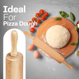 Wooden <b>Rolling</b> <b>Pin</b> Kitchen Baking Tool Handmade Solid Wood Dough Roller With Comfortable Handles Traditional Baking <b>Rolling</b> <b>Pins</b> - Product Image 3