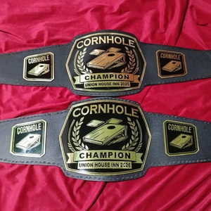 Ceinture de championnat de Cornhole personnalisée avec logo, ceinture de champion originale en cuir, trophée sportif - Product Image 6