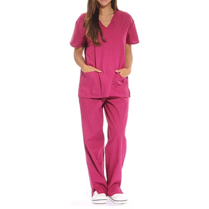 Cheap High Quality Dental Hospital OEM Logo <b>Doctor</b> Nurse Scrubs Comfortable Women Men Medical Knitted 100% Cotton Scrubs <b>Sets</b> - Product Image 1