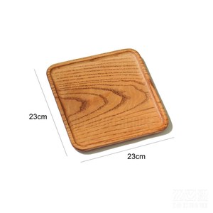 Plateau carré en chêne artisanal et écologique - Design rustique minimaliste, qualité alimentaire, plateau utilitaire de qualité commerciale pour la restauration - Product Image 4