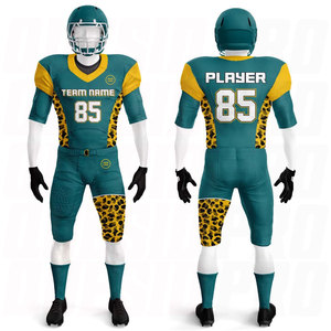 Ensemble de maillot et pantalon de football américain le plus vendu, personnalisable avec logo brodé, en polyester et élasthanne, manches courtes, léger - Product Image 4