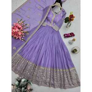 Vestido de Fiesta Hecho a Mano por Diseñador, Corte en A, con Bordado y Lentejuelas, Cintura Imperio, Tela de Chifón - Product Image 5