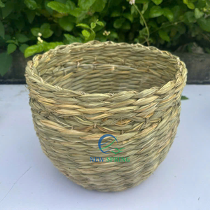 Paniers de rangement en gazon naturel écologique de style classique Organisateur de cuisine fait à la main au Vietnam - Product Image 3