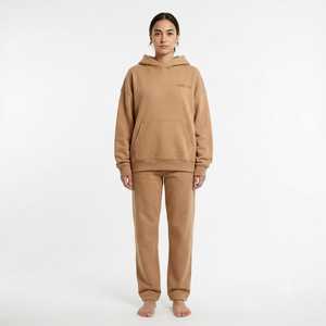 Ensemble de survêtement pour femme de haute qualité, sans cordon, avec sweat à capuche et pantalon de jogging, vente en gros - Product Image 1