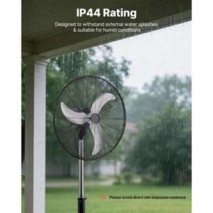 Ventilatore a piantana ad alta velocità da 24 pollici con 6800 CFM, oscillazione industriale a 85 gradi, 3 velocità, altezza regolabile, spina US/AU - Product Image 6