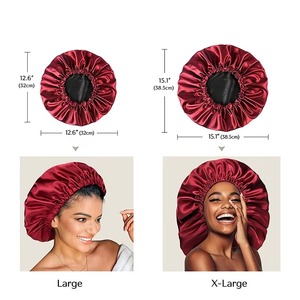 Bonnet en satin réglable pour femme, doux, pour le sommeil, couvre-cheveux de nuit, accessoire de soin capillaire en gros - Product Image 6