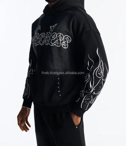 Sweat à capuche zippé en coton épais, coupe oversize confortable, avec poche kangourou et épaules tombantes, personnalisable par impression et broderie, qualité supérieure - Product Image 4