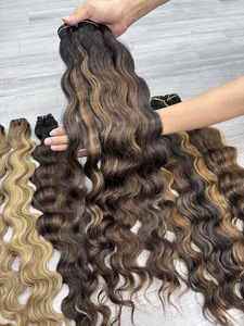 Extensiones de Cabello Virgen Vietnamita de Color Oscuro, Cabello Humano 100% Natural, Sin Procesar, con Cutícula Alineada, Venta al Por Mayor - Product Image 2