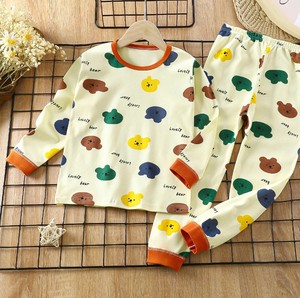 Pijamas de Algodón a Rayas de Manga Larga para Niñas con Estampado de Coche, Ropa de Dormir de Primavera, Conjunto de Pijamas Suaves y Cómodos para Niños - Product Image 2