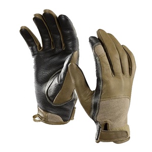 Gants tactiques en cuir pour hommes de qualité supérieure pour le sport - Doigts entiers, légers, antidérapants et avec sangle de poignet réglable - Product Image 4