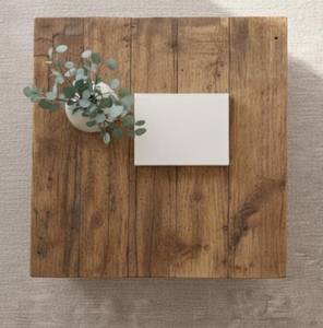 โต๊ะกาแฟทรงสี่เหลี่ยมทำจากไม้เนื้อแข็งพร้อมท็อปไม้แผ่นหนา ตกแต่งสไตล์ธรรมชาติแบบเรียบง่าย และโครงสร้างไม้เนื้อแข็งที่ทนทานสำหรับเฟอร์นิเจอร์ในห้อง - Product Image 1