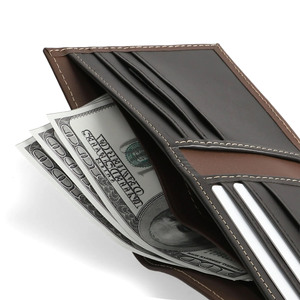 Wholesale Luxury Men's Bifold Slim High Quality Genuine Leather <b>Wallets</b> Short <b>RFID</b> <b>Blocking</b> Custom Logo Premium Card Holder 2026 - Product Image 5