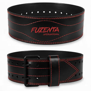 Cinturón de Levantamiento de Pesas de Cuero Genuino con Hebilla de Doble Punta, Protección Lumbar para Entrenamiento de Peso Muerto, Fitness y Seguridad en el Gimnasio - Product Image 1