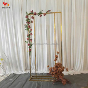 SMOOTH Wedding Supplies Gold <b>Metal</b> Wedding <b>Arch</b> <b>Frame</b> Wedding Flower Runner Backdrop Stand <b>Frame</b> - Product Image 1