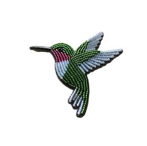 Épinglette Colibris Perlée 3D en Forme d'Oiseau, Épingle de Sûreté Décorative, Souvenir de Luxe - Product Image 2