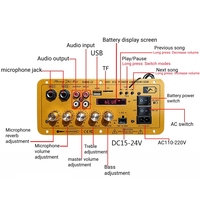 SZM D400-II 2.0CH ARAÇ AMPLİFİKATÖRÜ Alüminyum Alaşımlı Güç Amplifikatör Kartı TWS Çift Mikrofon USB TF Girişli Uzaktan Kumandalı 12V Akülü