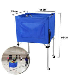 Chariot de rangement portable en alliage d'aluminium de haute qualité, pliable, pour ballons de volley-ball, de basket-ball, de football et de tennis - Product Image 1