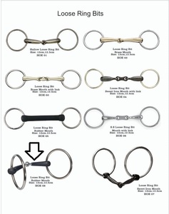 Stainless Steel Loose Ring Snaffle Bit Soft Rubber Mouthpiece Comfortable Durable Horse Training Bit for Outdoor Riding - Product Image 1